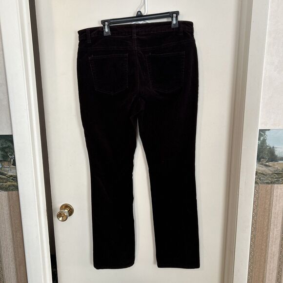 Chaps Womens Dark Brown Chocolate Straight Leg Bootcut Corduroy Pants 14 Y2K Hip - Picture 4 of 8